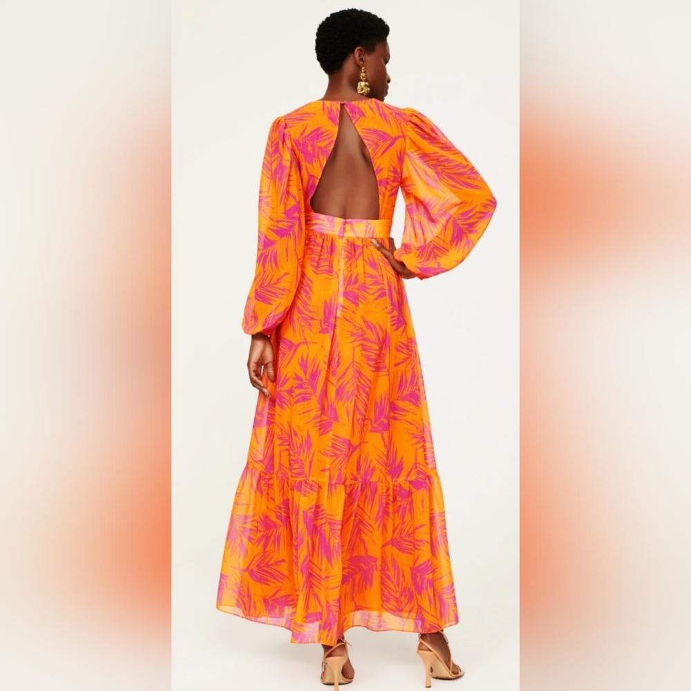 Toccin V-Neck Long Sleeve Maxi Dress- Size 4- NWT(not original tag)🧡 - Picture 3 of 9